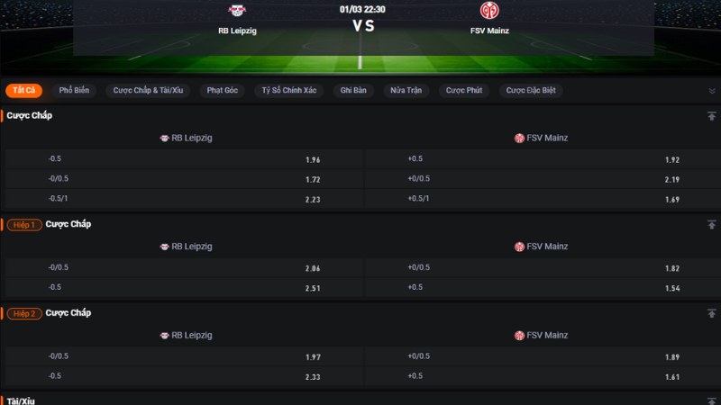 Leipzig vs Mainz